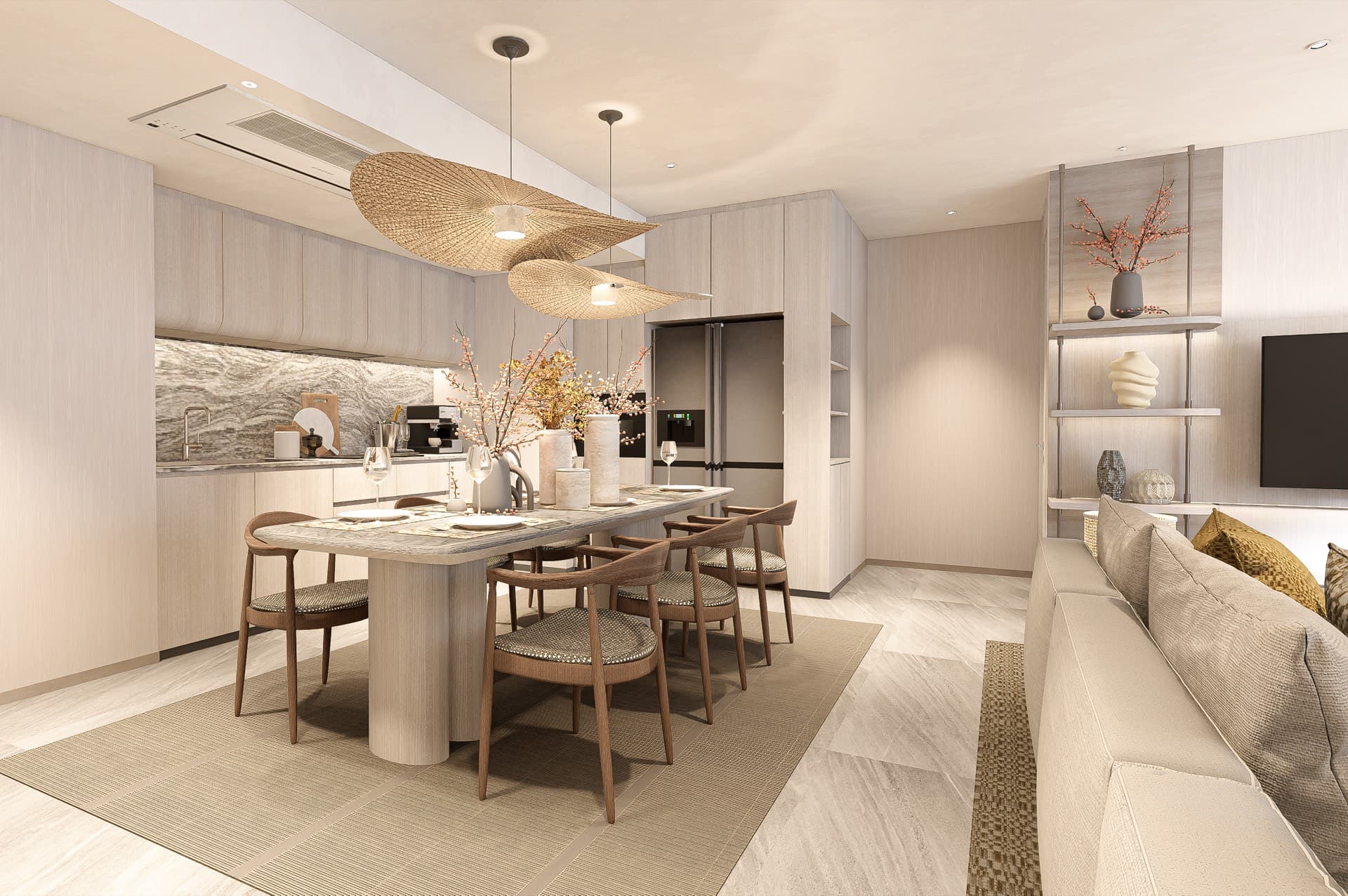 Bellaguna Lotus 1-bedroom layout — 75 sqm with private terrace