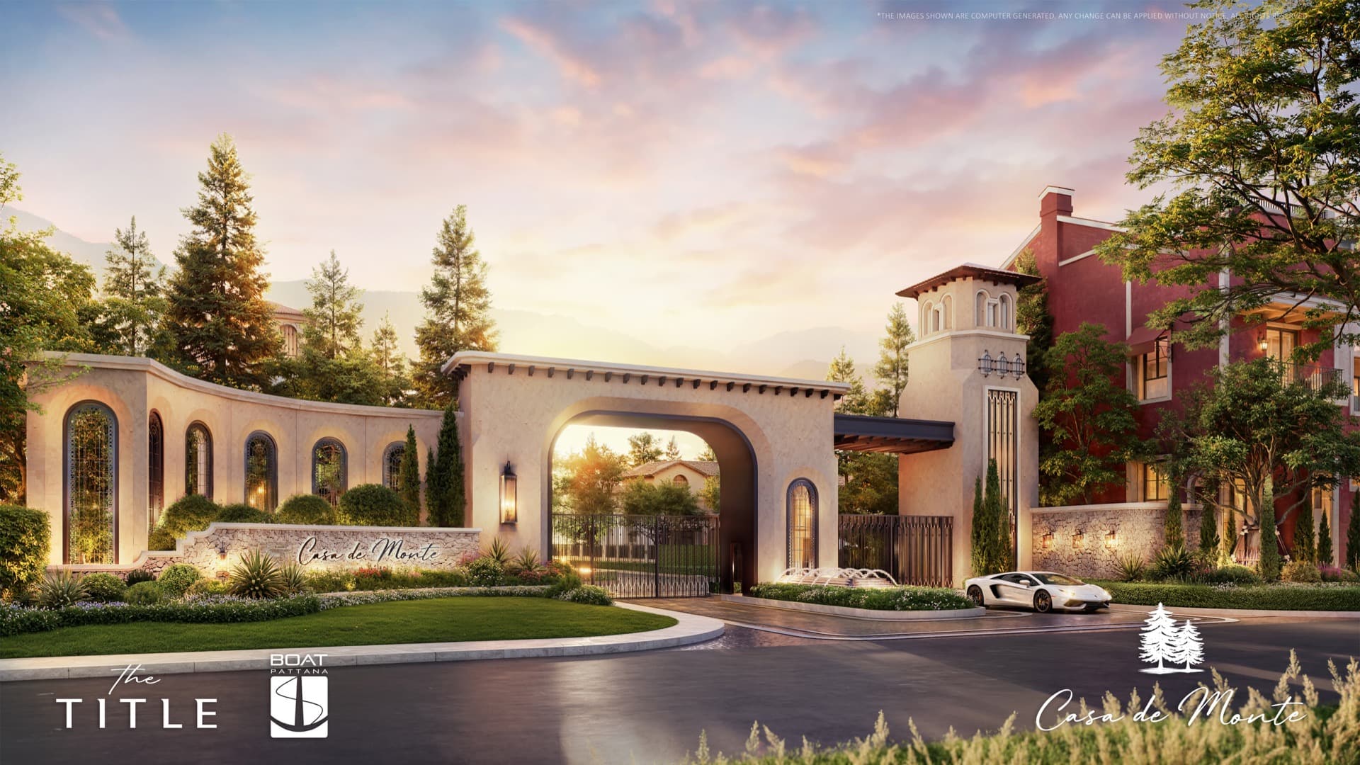 Casa de Monte entrance gate — Mediterranean arch design