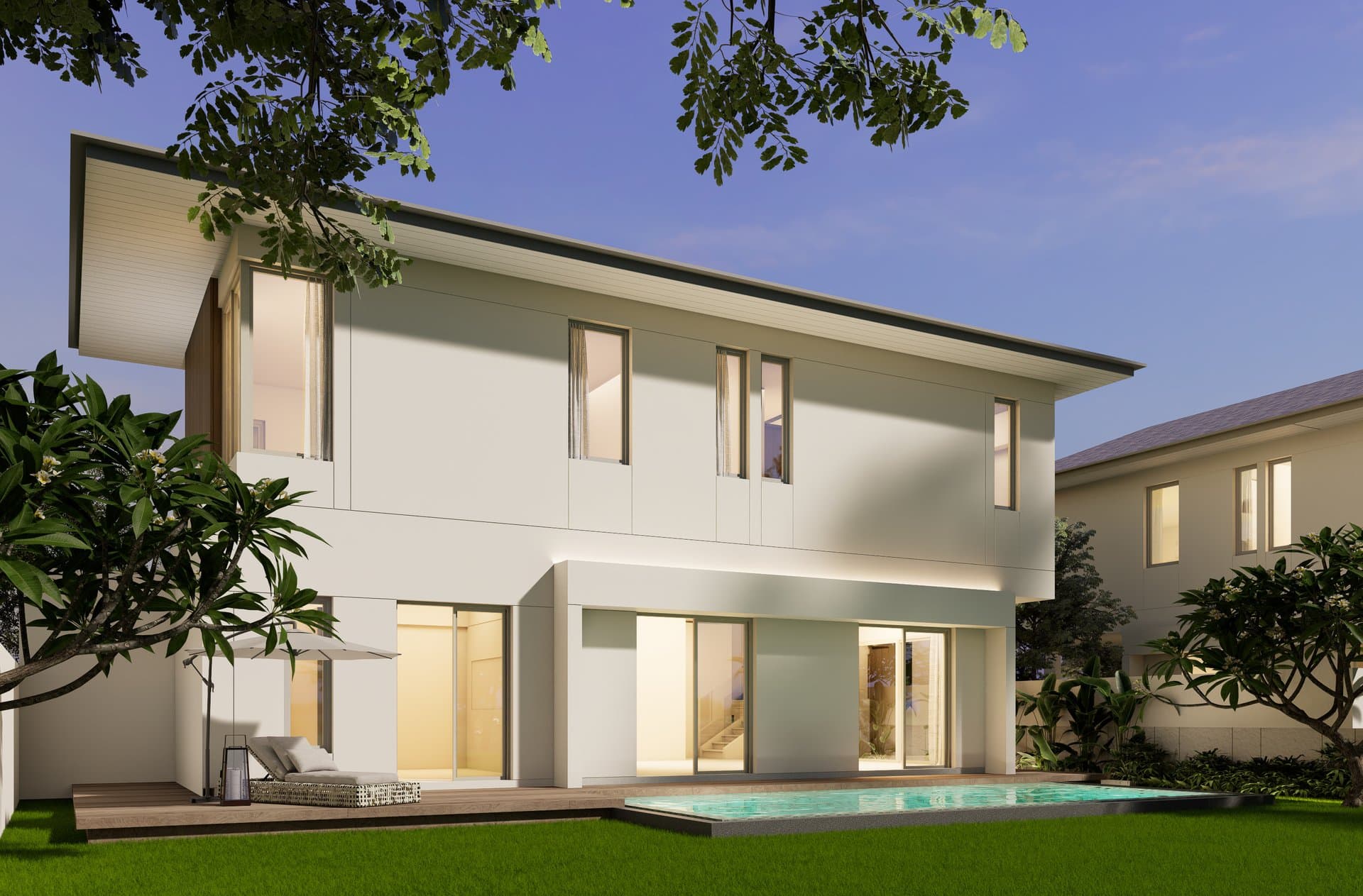 MORI villa with private pool โ tropical garden setting