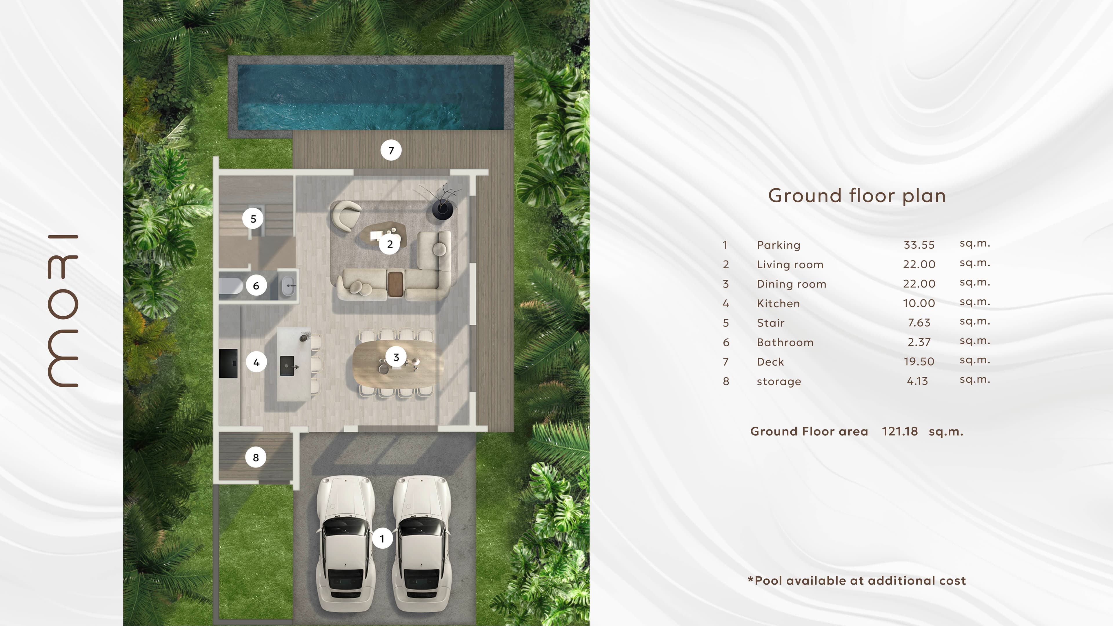 MORI ground floor โ 121.18 sqm