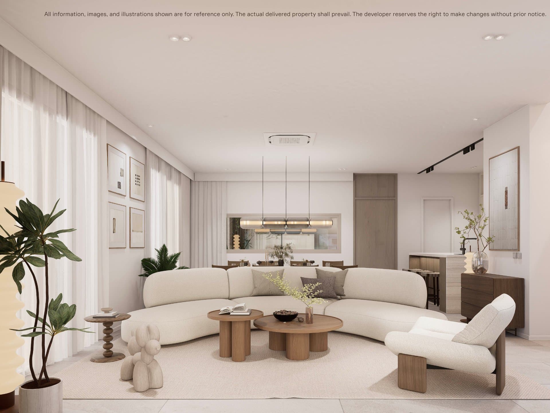 MORI living room โ wabi-sabi minimalism with natural textures