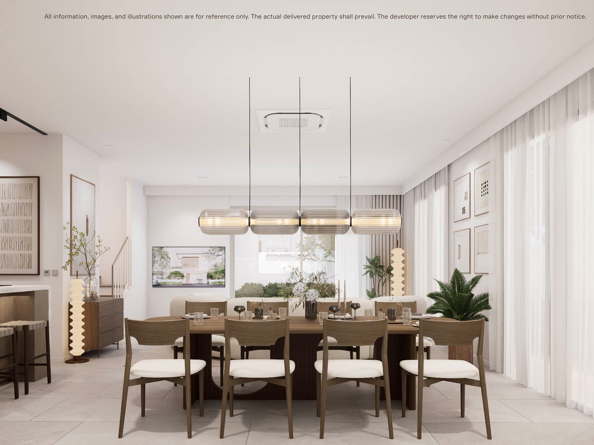 MORI open-plan living with staircase โ natural light